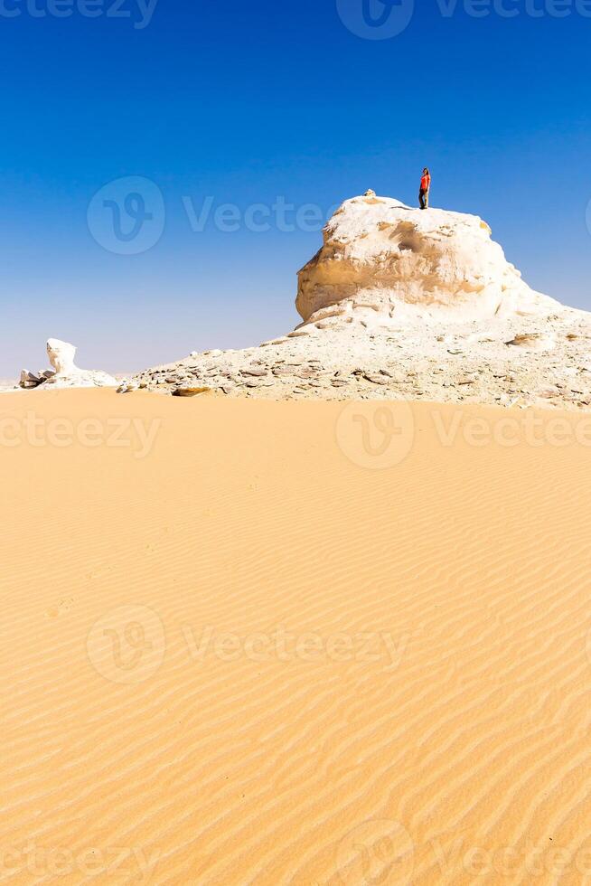 The White Desert at Farafra in the Sahara of Egypt photo