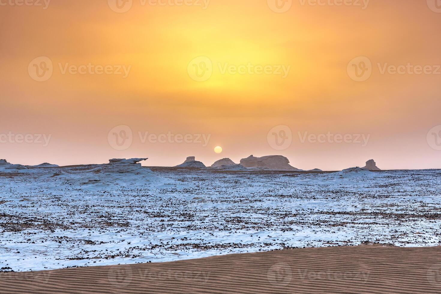 The White Desert at Farafra in the Sahara of Egypt. photo