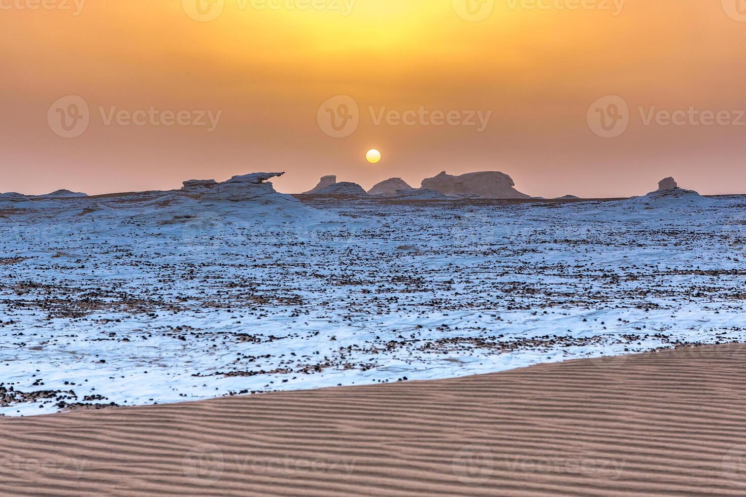 The White Desert at Farafra in the Sahara of Egypt. photo