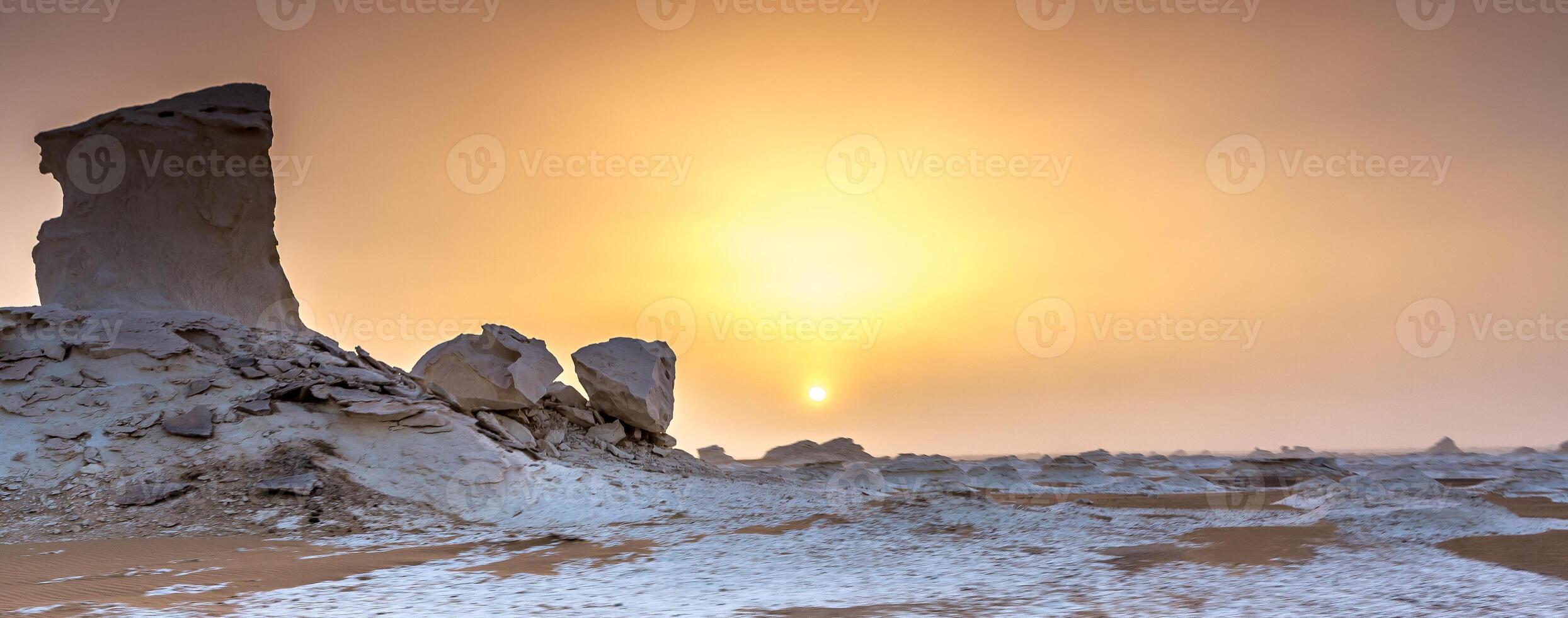 The White Desert at Farafra in the Sahara of Egypt. photo