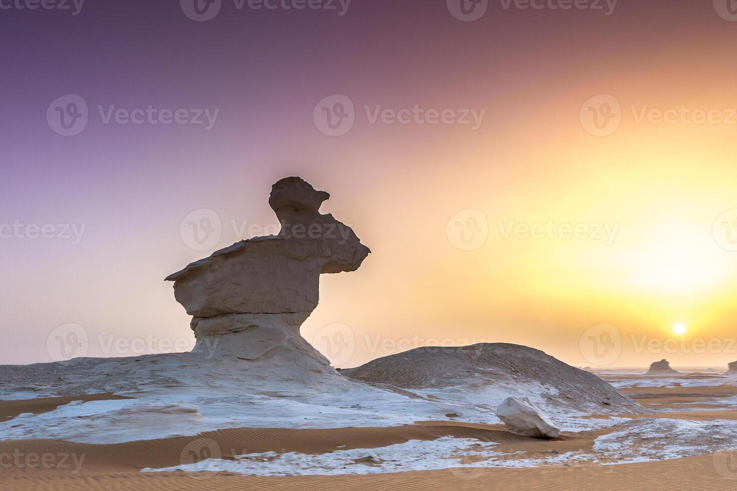 The White Desert at Farafra in the Sahara of Egypt. photo