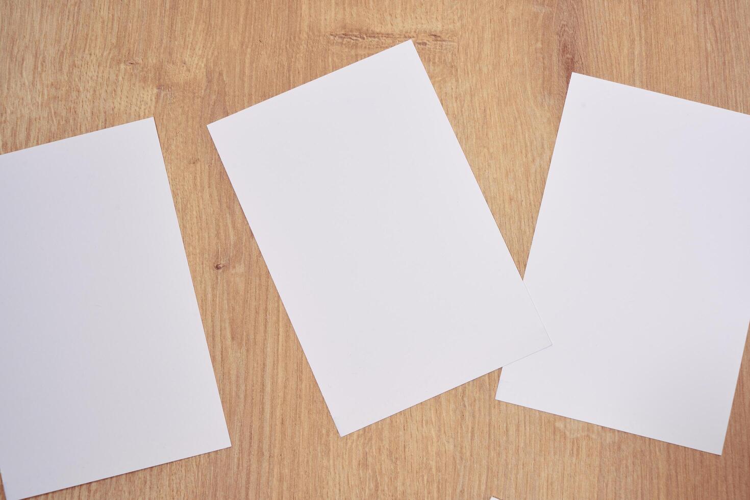 blank a 4 paper on a table photo