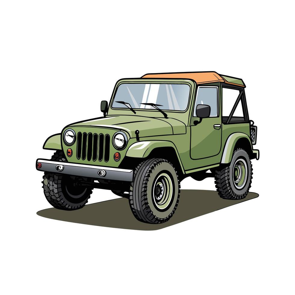 Jungle Jeep Vector Art, Icons, and Graphics for Free Download