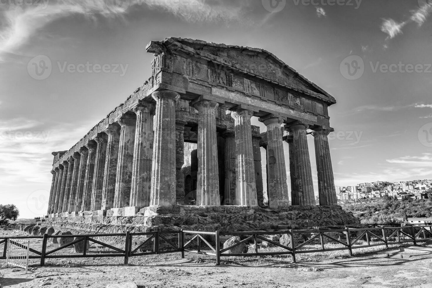 The famous Temple of Concordia in the Valley of Temples near Agrigento, Sicily, Italy photo