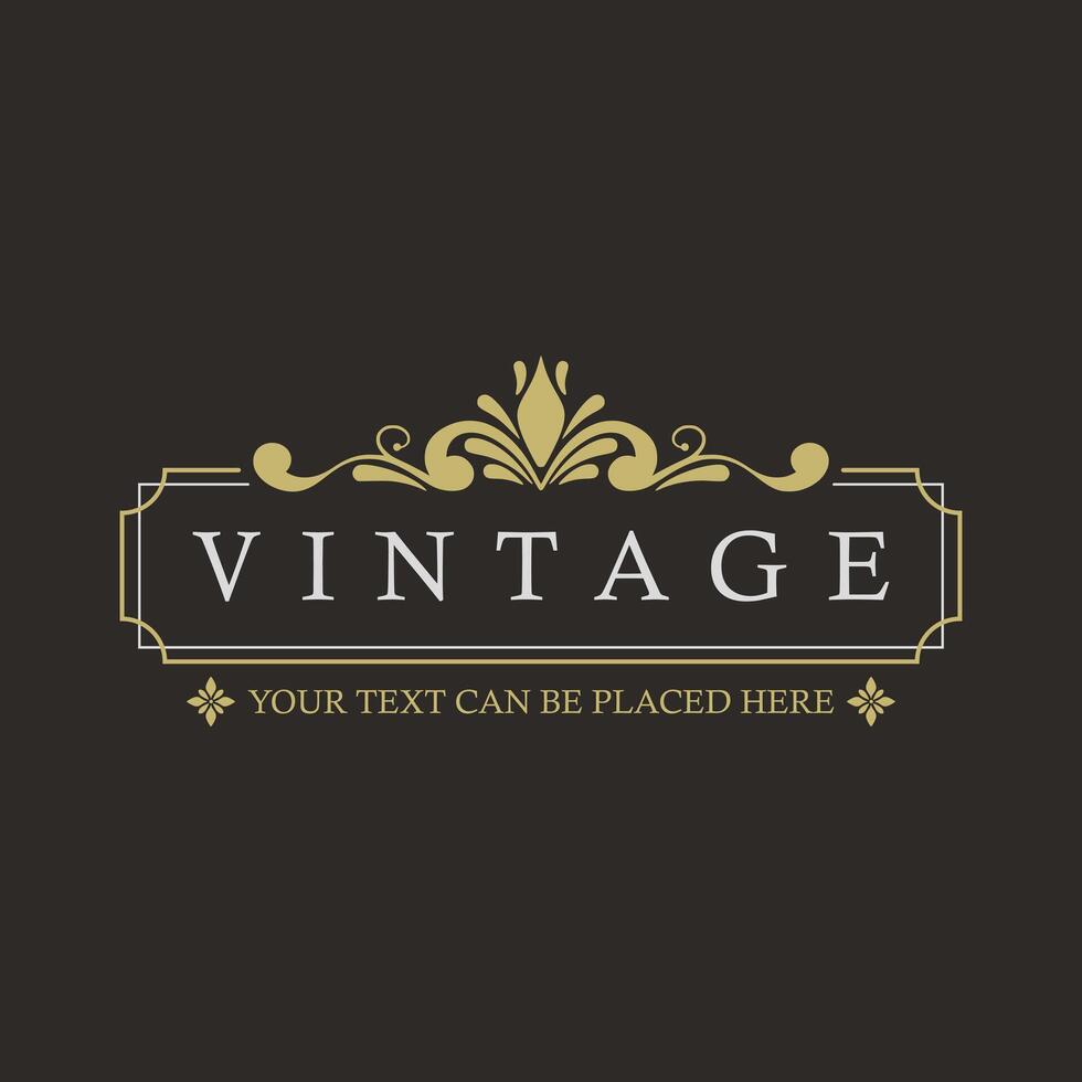 Vintage Floral Frame Design vector