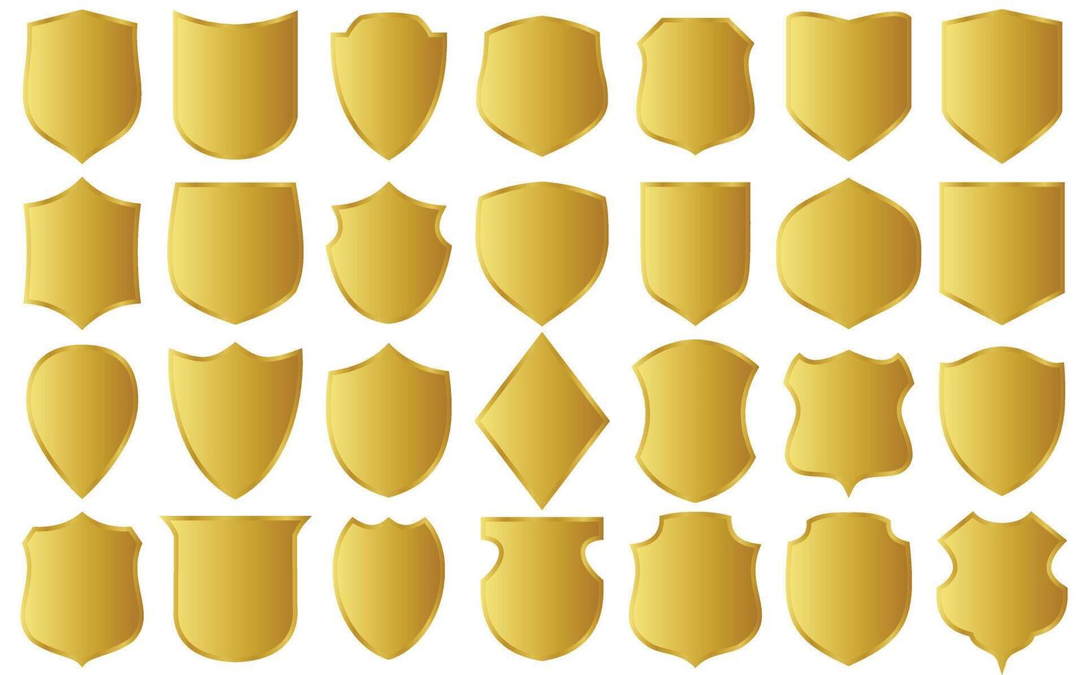 Shield icons set. Collection of security shield icons isolated on white background. Protect shield . Safety, protection, defence symbol. vector