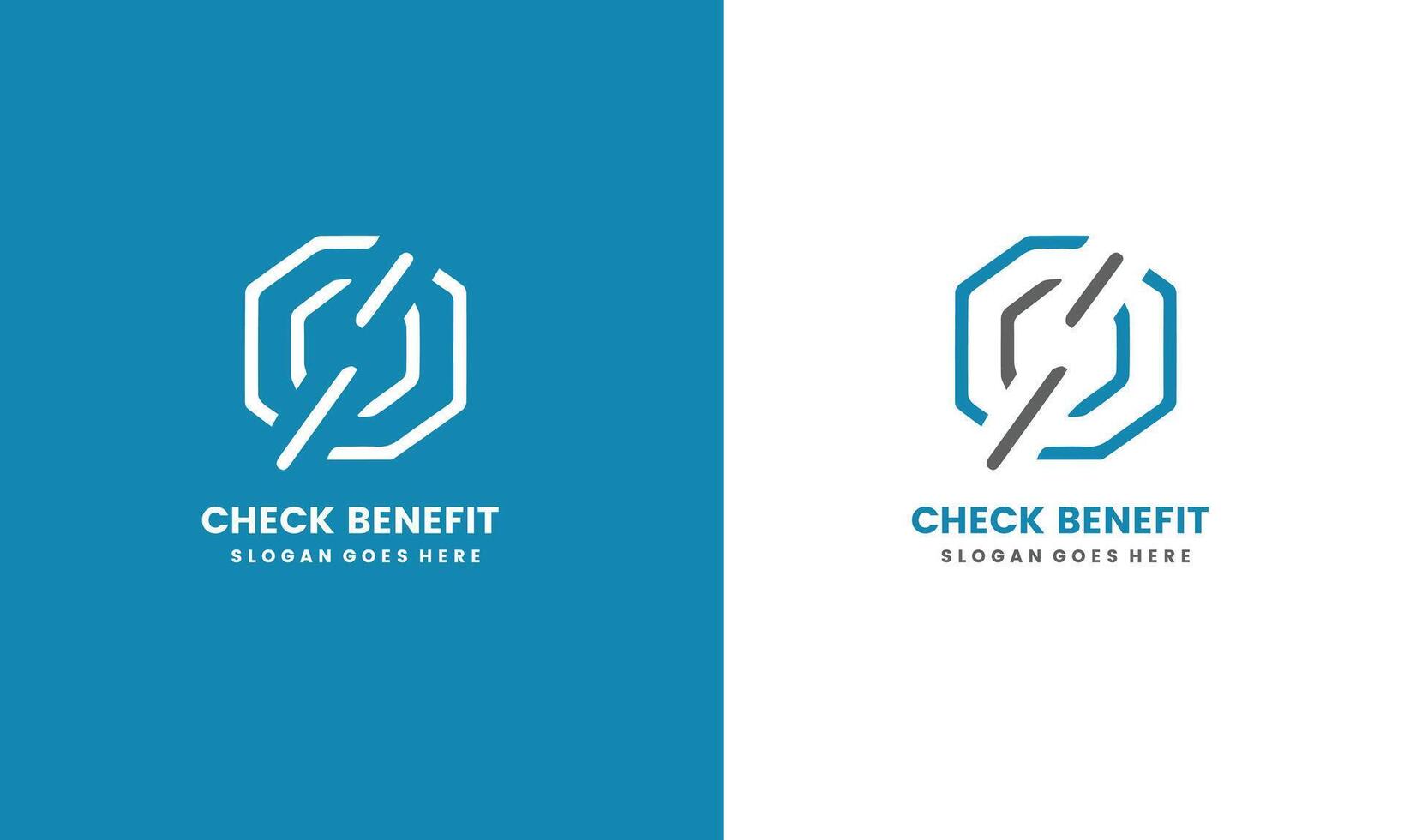Creative and minimal Check Benefit logo template. Abstract Check logo Pro vector