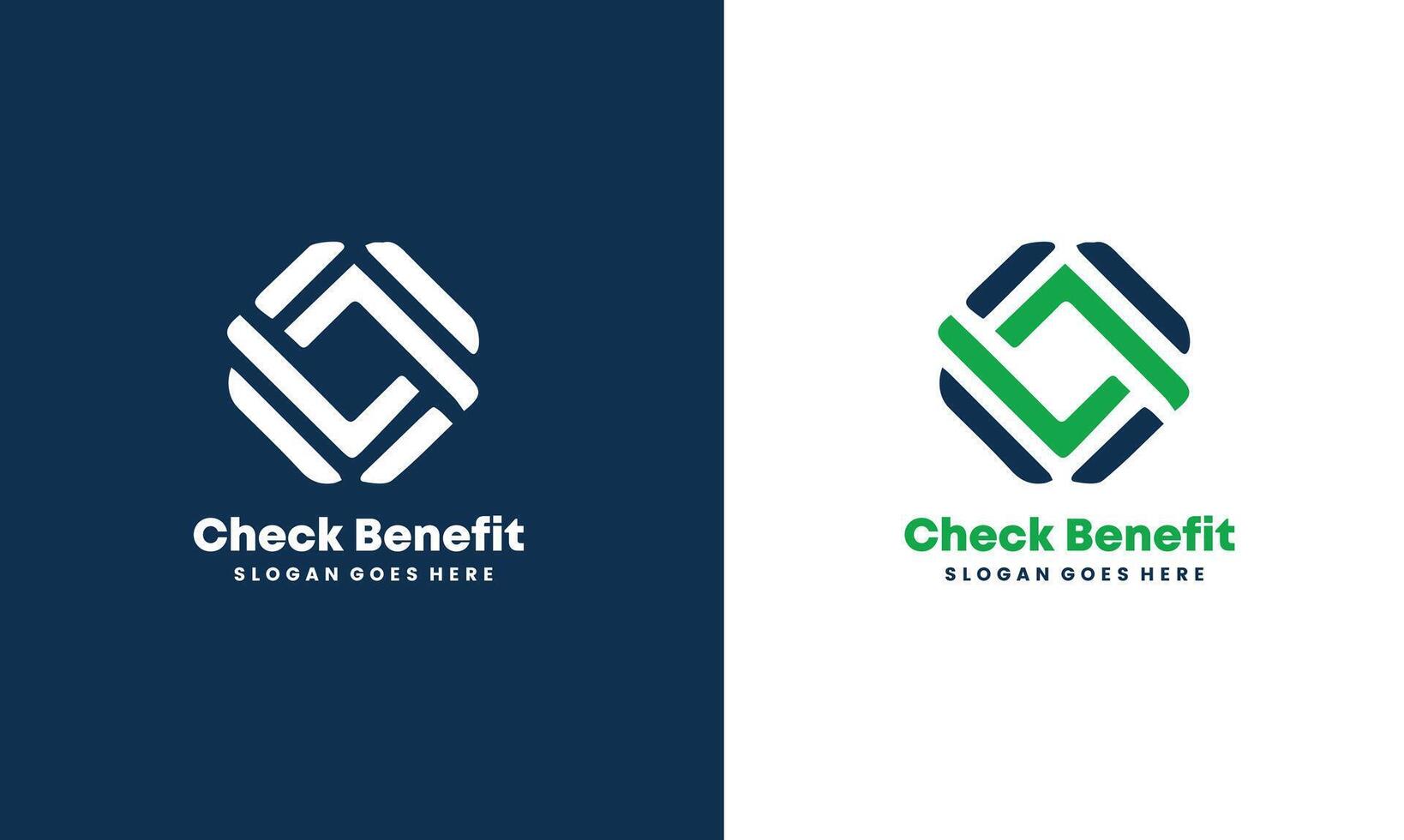 Creative and minimal business Check Benefit logo template. Abstract Check logo Pro vector