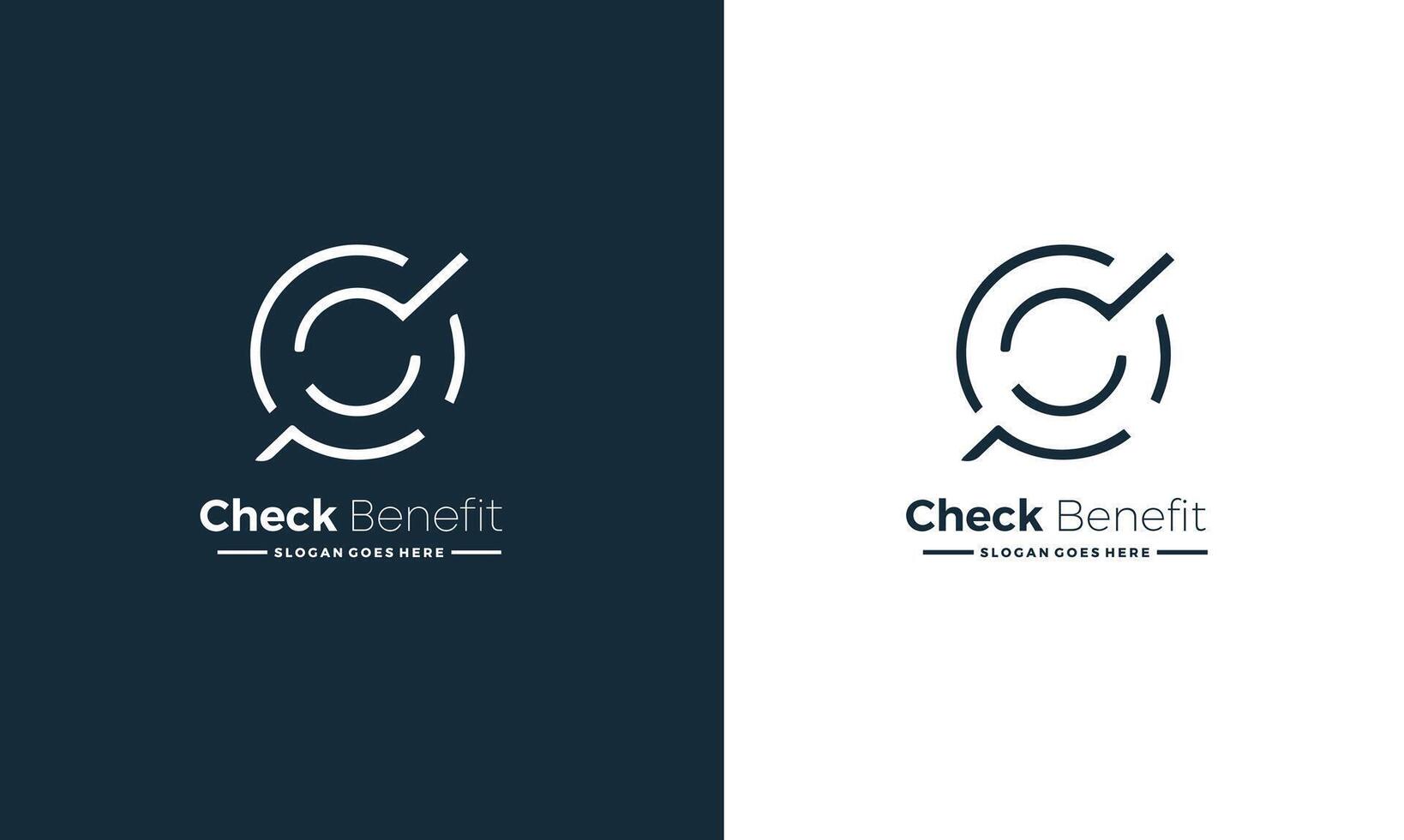 Creative and minimal Check Benefit logo template. Abstract Check logo Pro vector