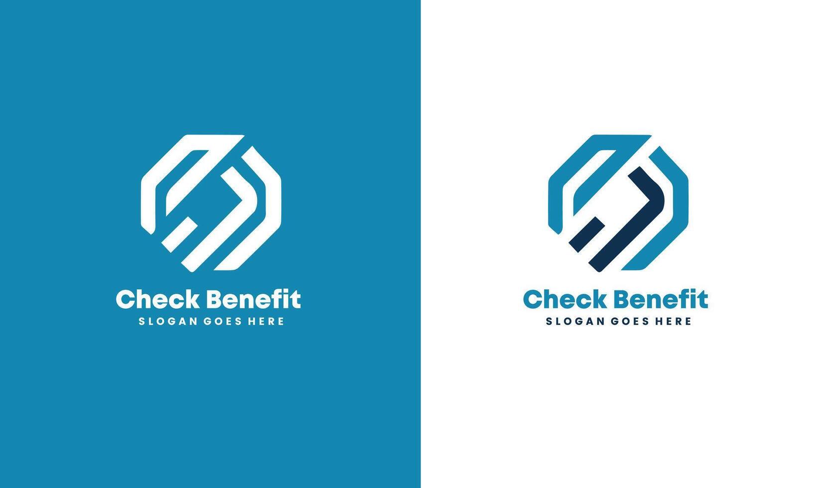 Creative and minimal business Check Benefit logo template. Abstract Check logo Pro vector