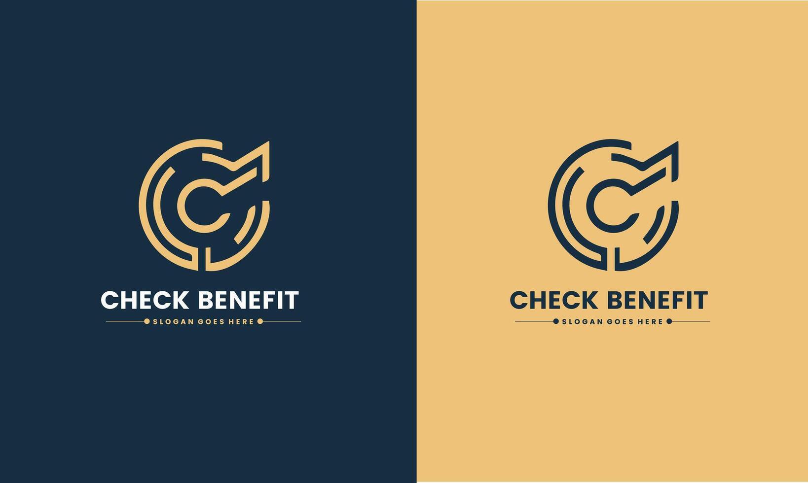 Creative and minimal business Check Benefit logo template. Abstract Check logo Pro vector