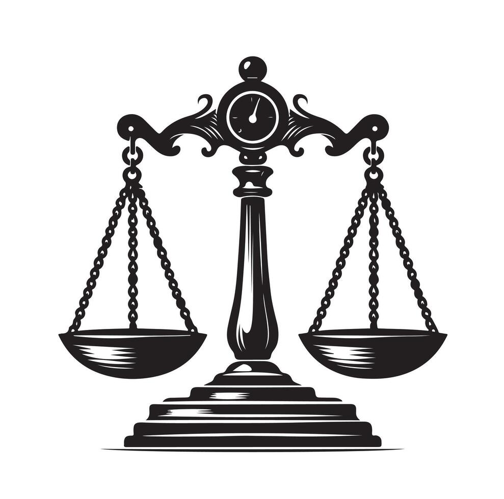 Weight scale silhouette art vector