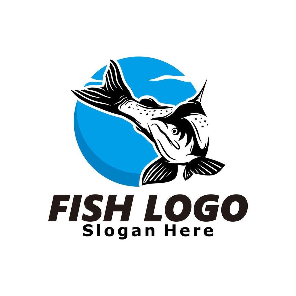 fish logo design illustration vector