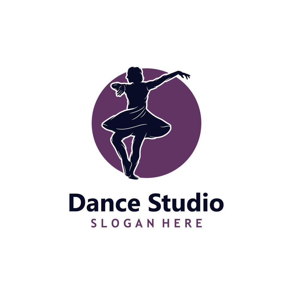 Dance Studio Logo Template Design vector
