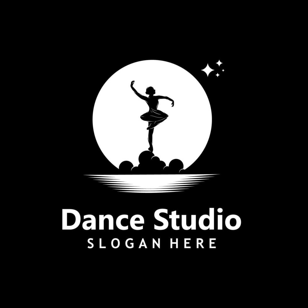 Dance Studio Logo Template Design vector