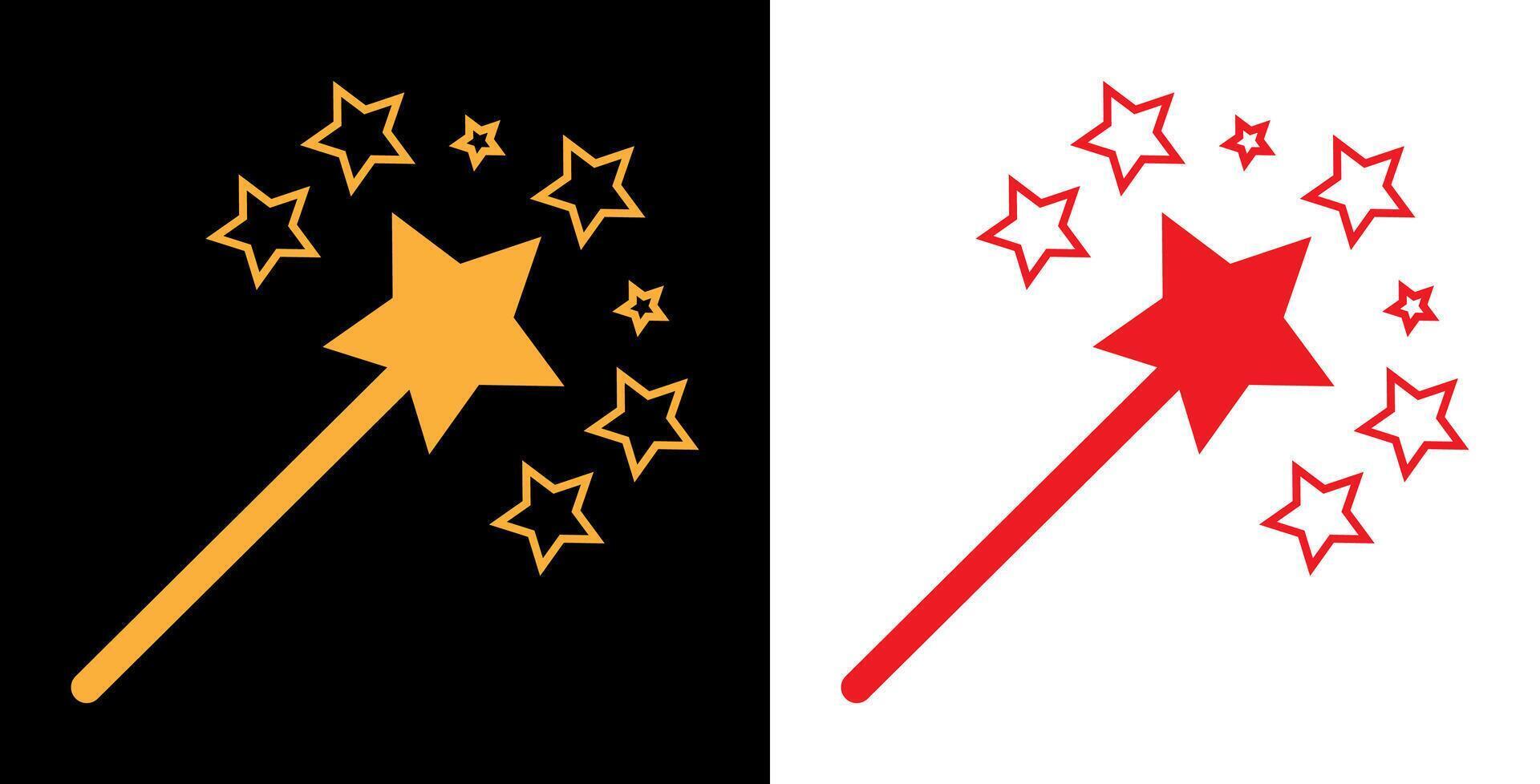 Modern style magic wand. Wand icon. vector