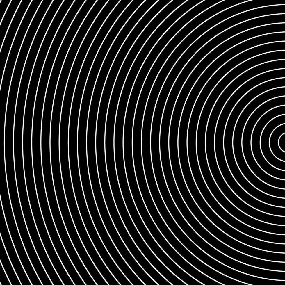 Geometric circular radiating converging circles. Sector of circle set arc sonar. vector