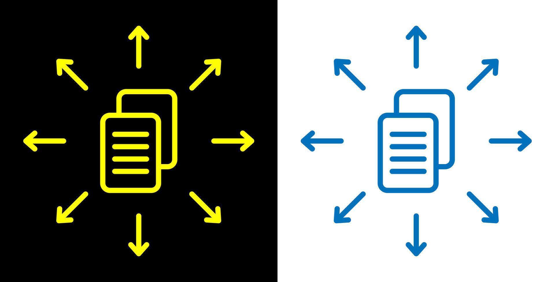 Content distribution outline icon illustration. vector