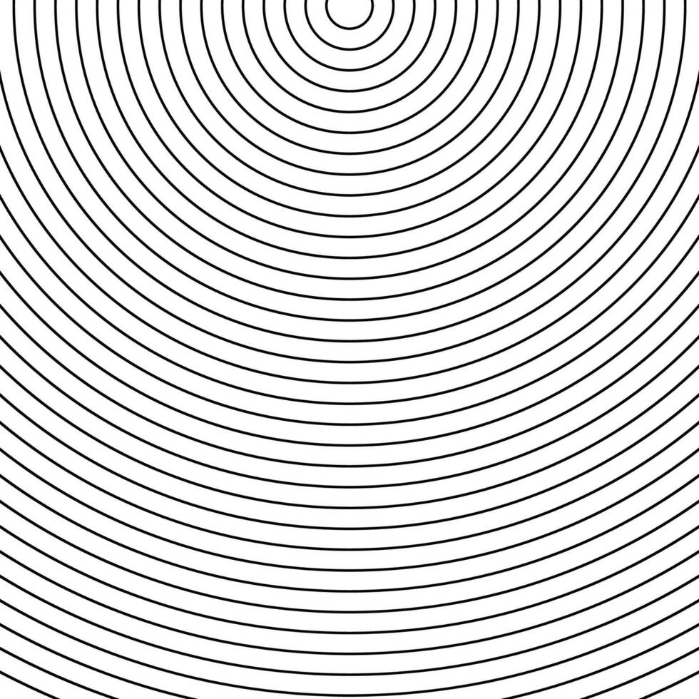 Geometric circular radiating converging circles. Sector of circle set arc sonar. vector