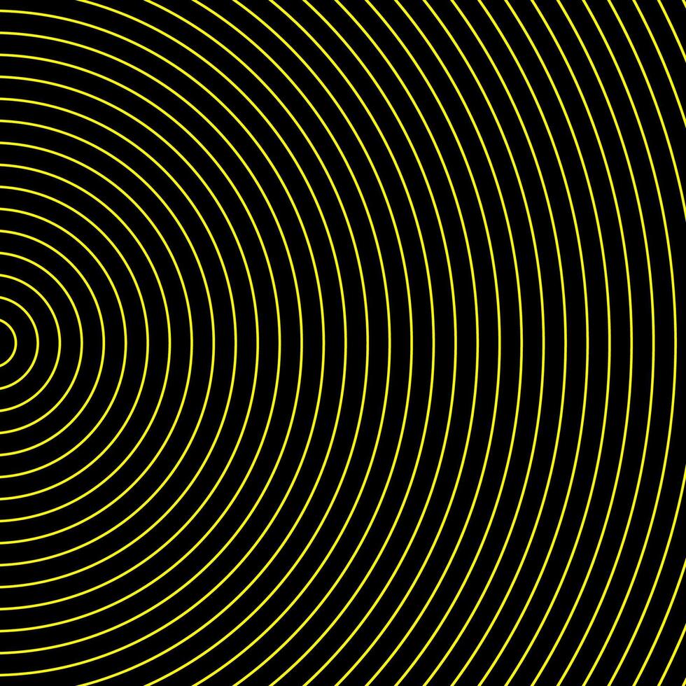 Geometric circular radiating converging circles. Sector of circle set arc sonar. vector
