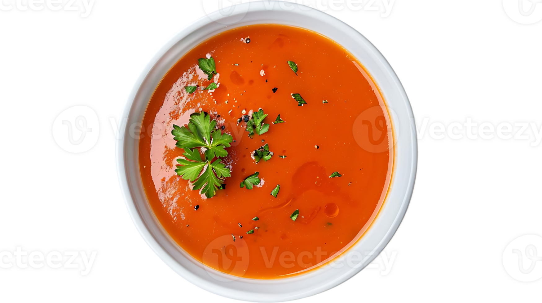 Tomato Soup with Parsley and Pepper Photo png