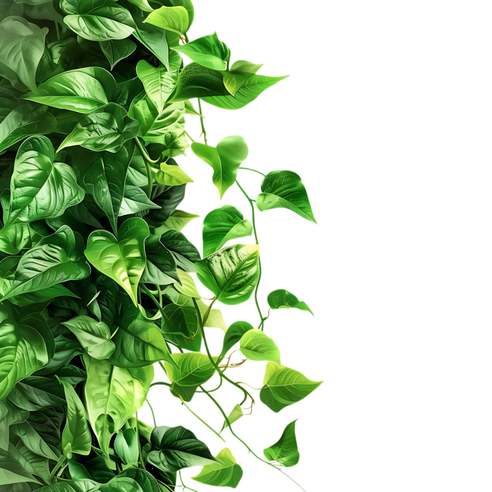 Green Vines With Lush Leaves Illustration png