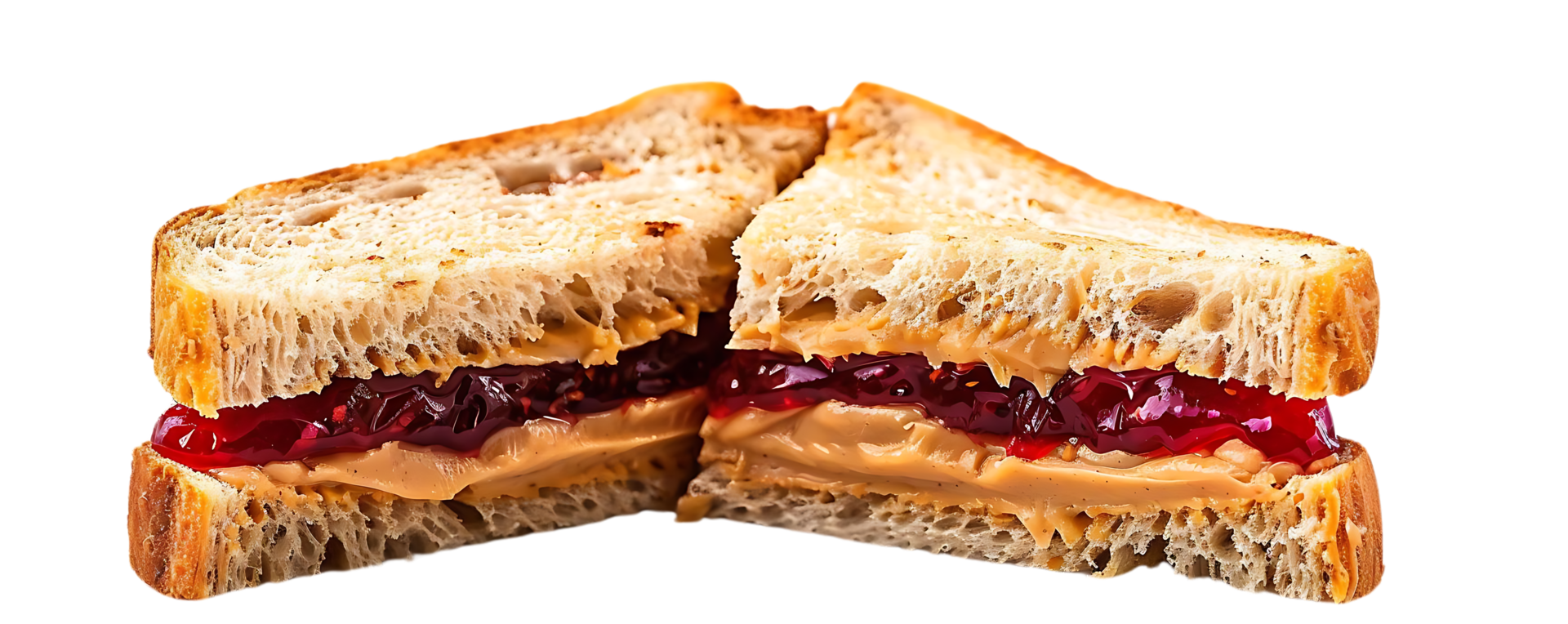 Peanut Butter and Jelly Sandwich, A Delicious Classic, Realistic Food Illustration png