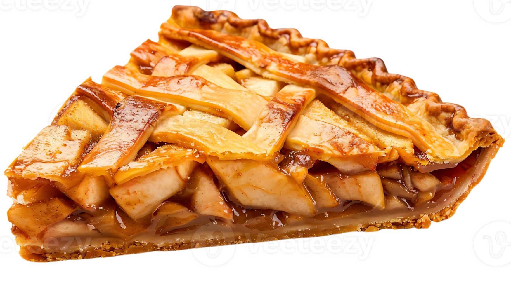 A Slice of Delicious Apple Pie with a Lattice Crust - Photo png