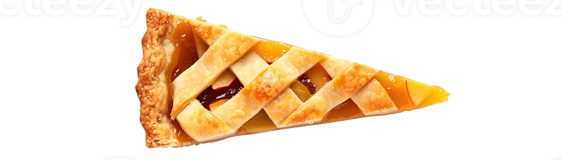 Delicious Slice of Apple Pie with Golden Crust - Photo png