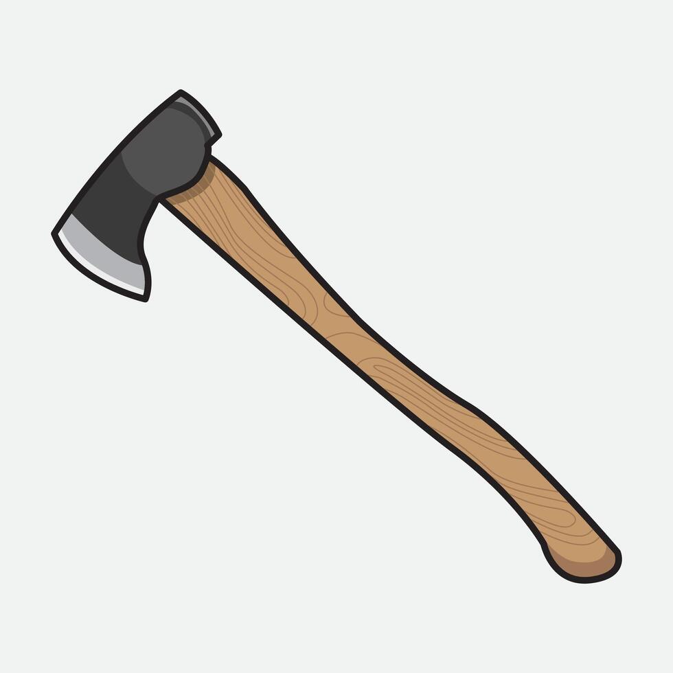 illustration Axe. design Battle Axe. Medieval Battle Axe Cartoon design illustration and icon for website, digital and print vector