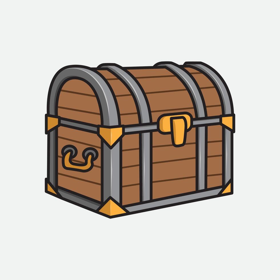 illustration Treasure. design Treasure. Treasure Box Cartoon design illustration and icon for website, digital and print vector
