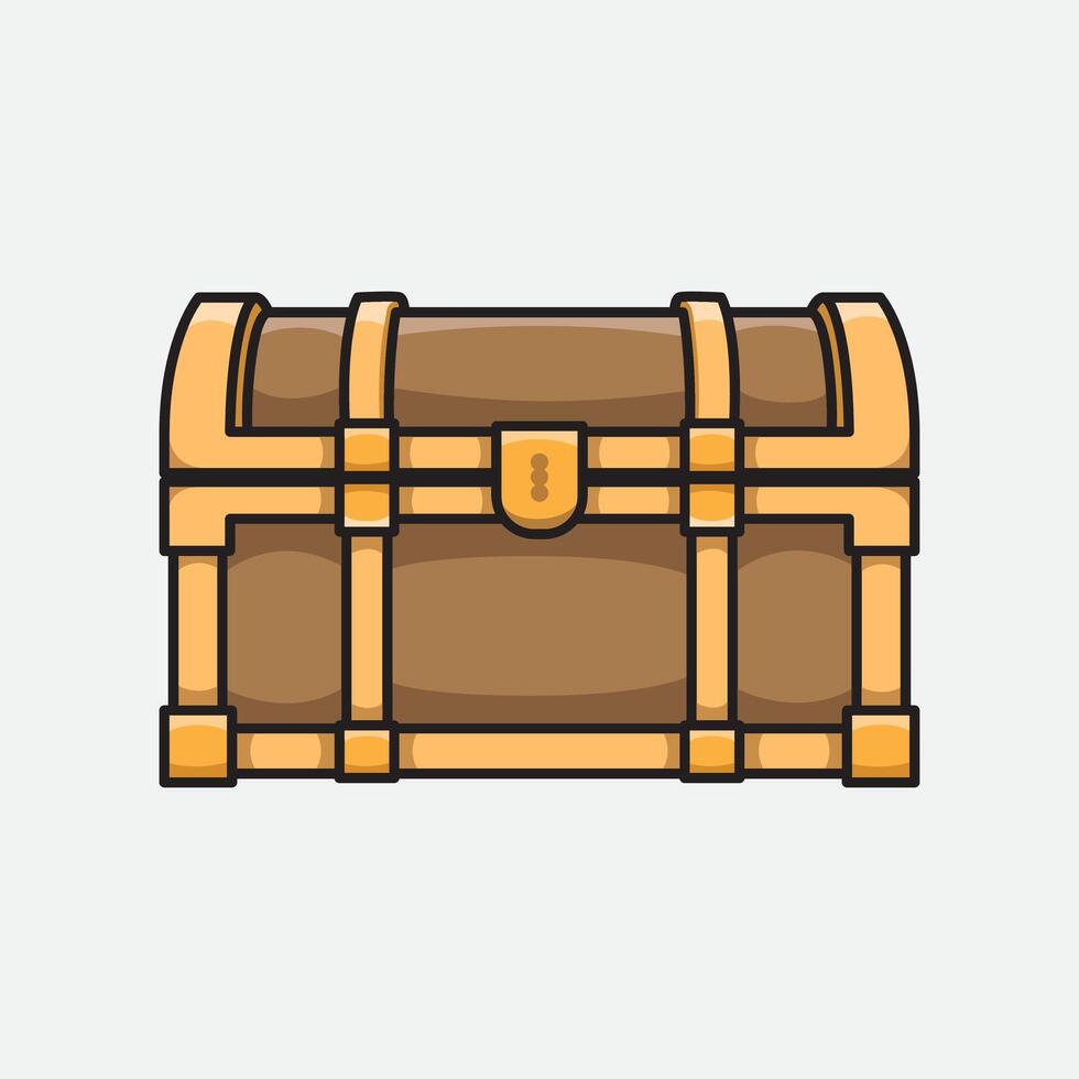 illustration Treasure. design Treasure. Treasure Box Cartoon design illustration and icon for website, digital and print vector