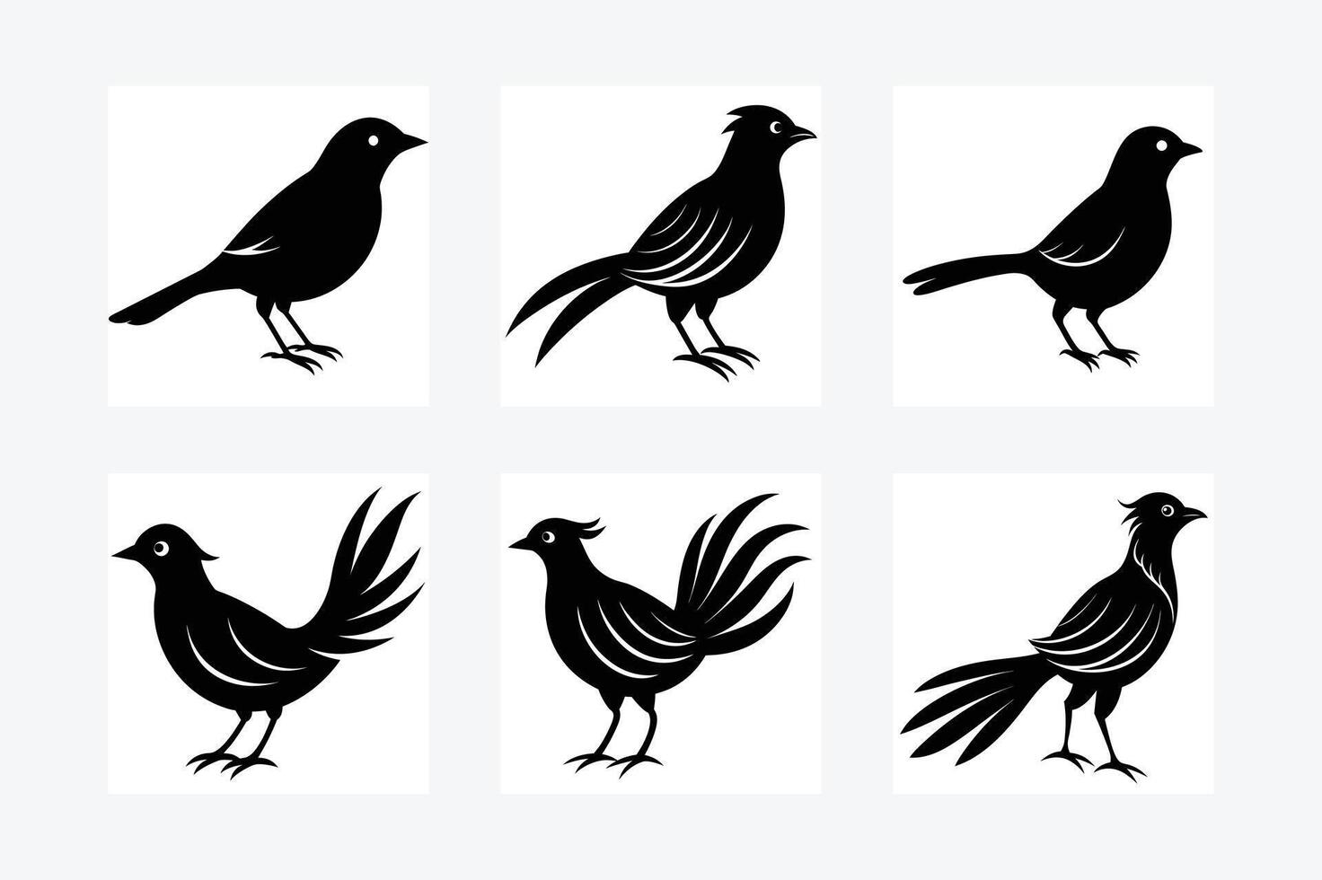 Vivid bird silhouette illustration file vector