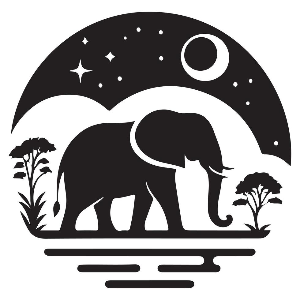 Premium Quality Elephant Silhouette illustration vector