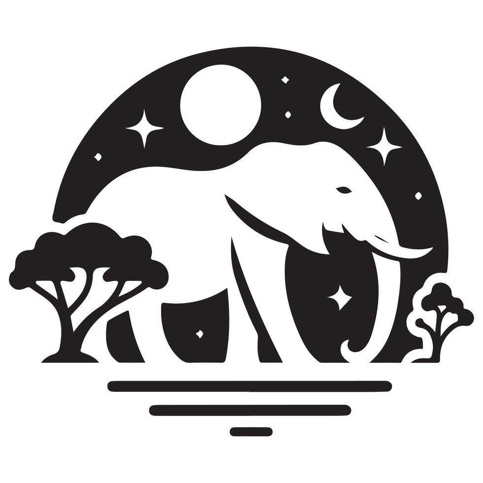 Premium Quality Elephant Silhouette illustration vector