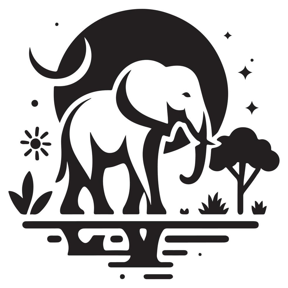 Premium Quality Elephant Silhouette illustration vector