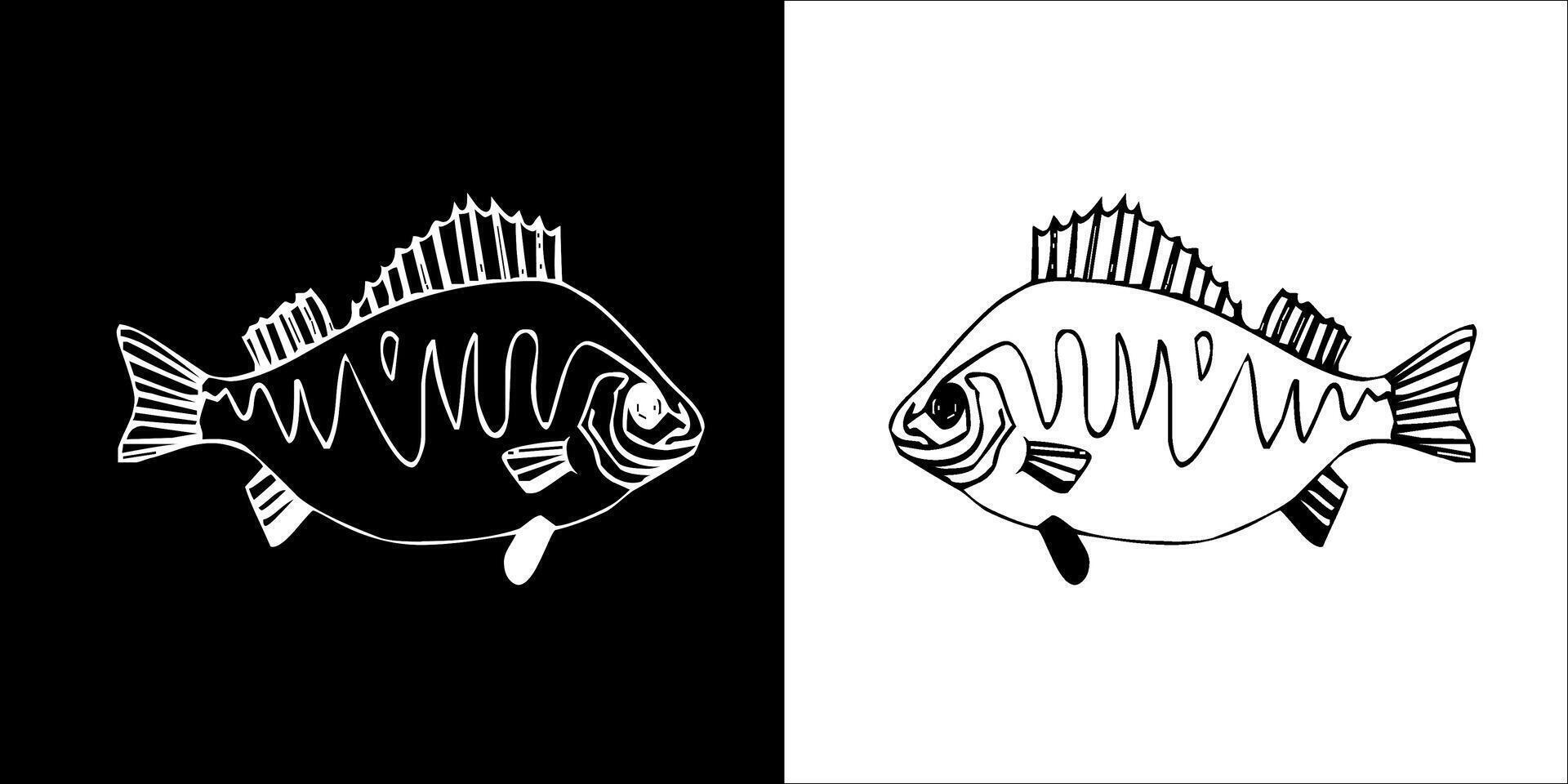 Illustration graphics of fish icon vector