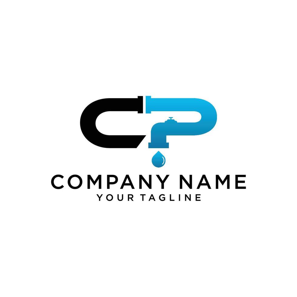 Logo CP Simple Creative Design, illustration vector
