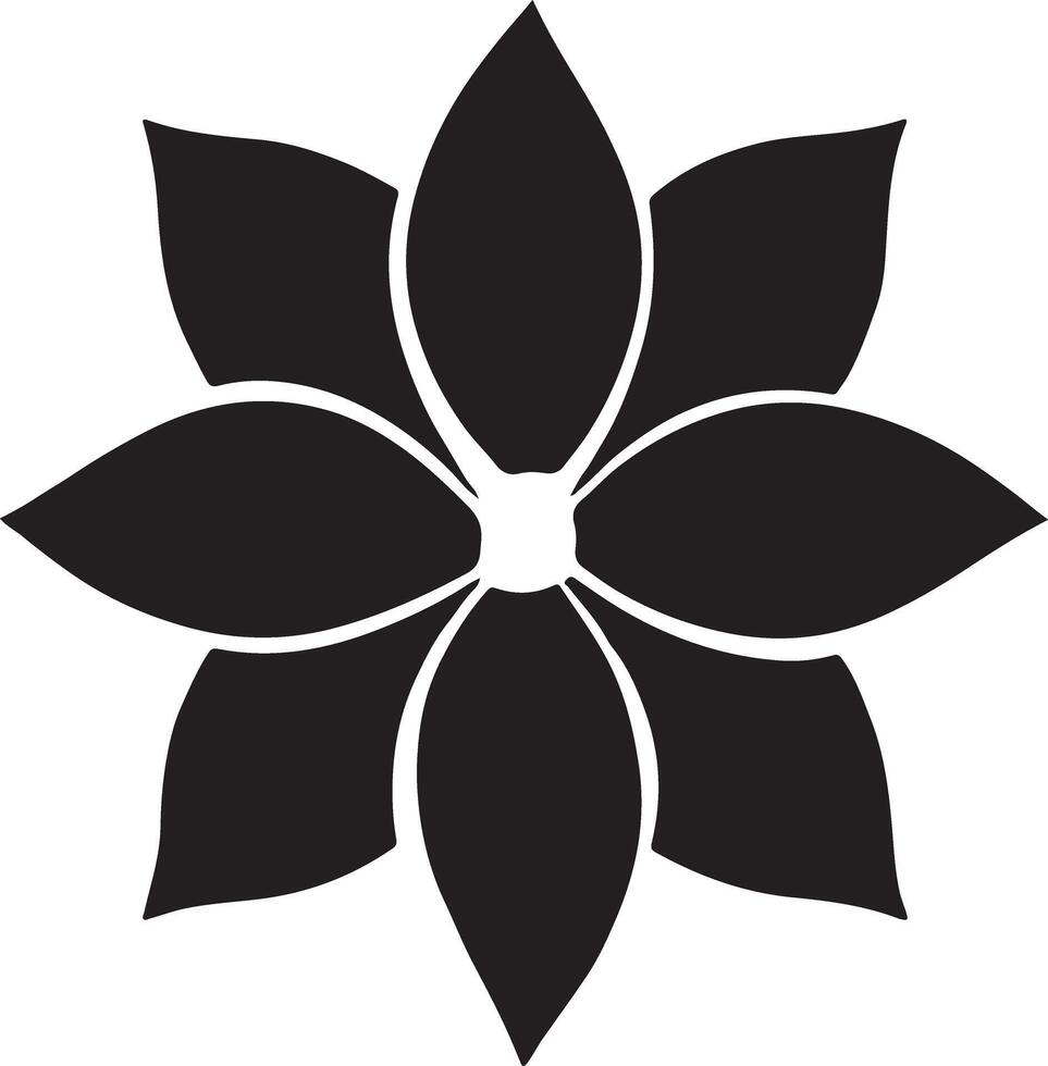 Flower Silhouette White Background vector