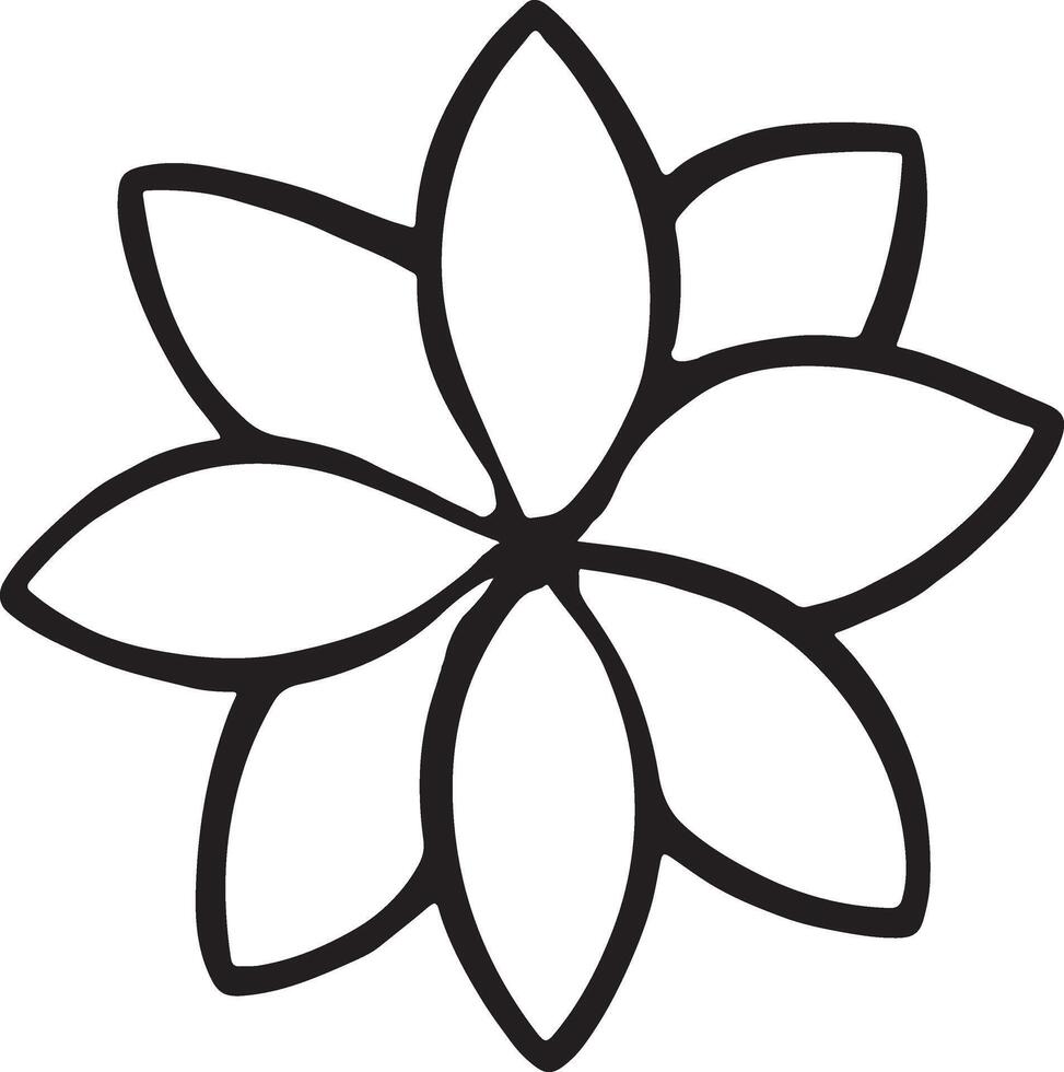 Flower Silhouette White Background vector