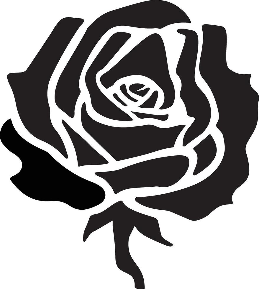Flower Silhouette White Background vector