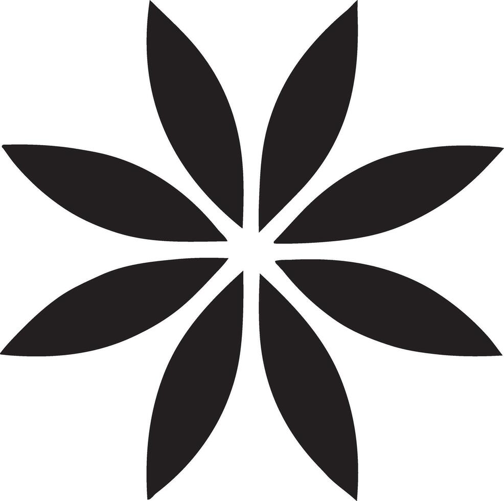 Flower Silhouette White Background vector