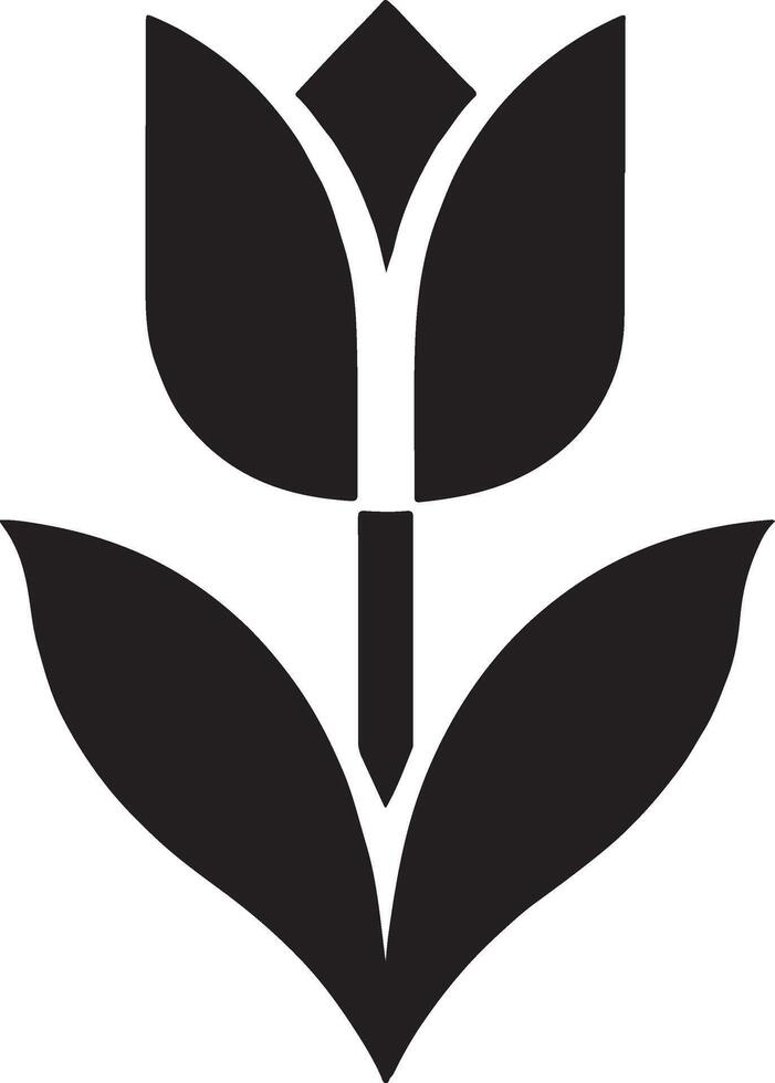 Flower Silhouette White Background vector