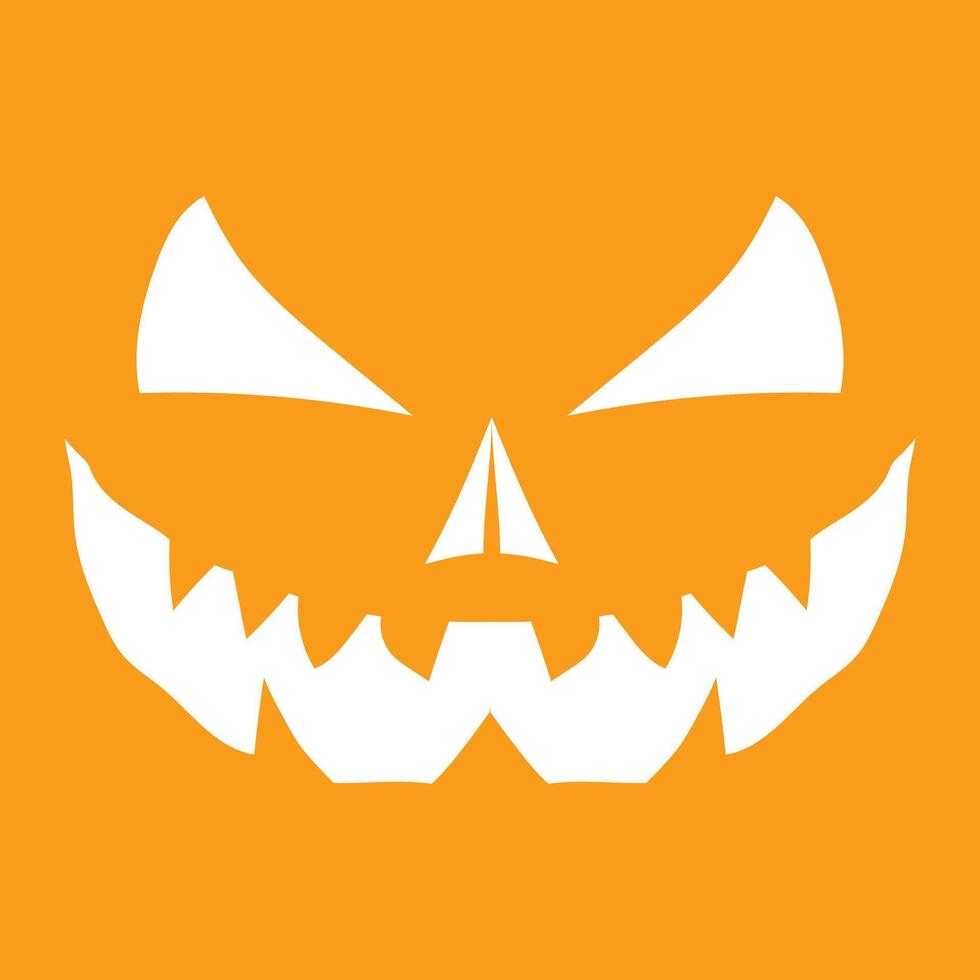 Halloween scary pumpkin face expression. vector