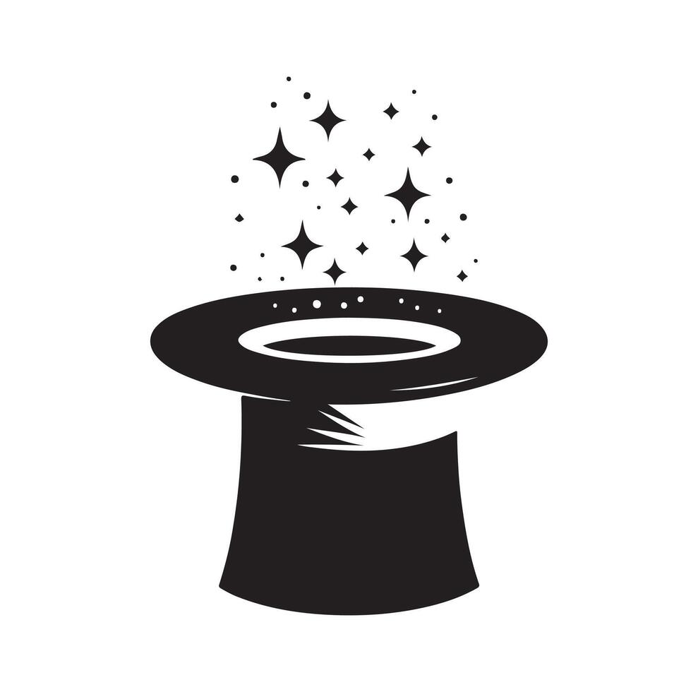 illustration of magician hat, art. vector