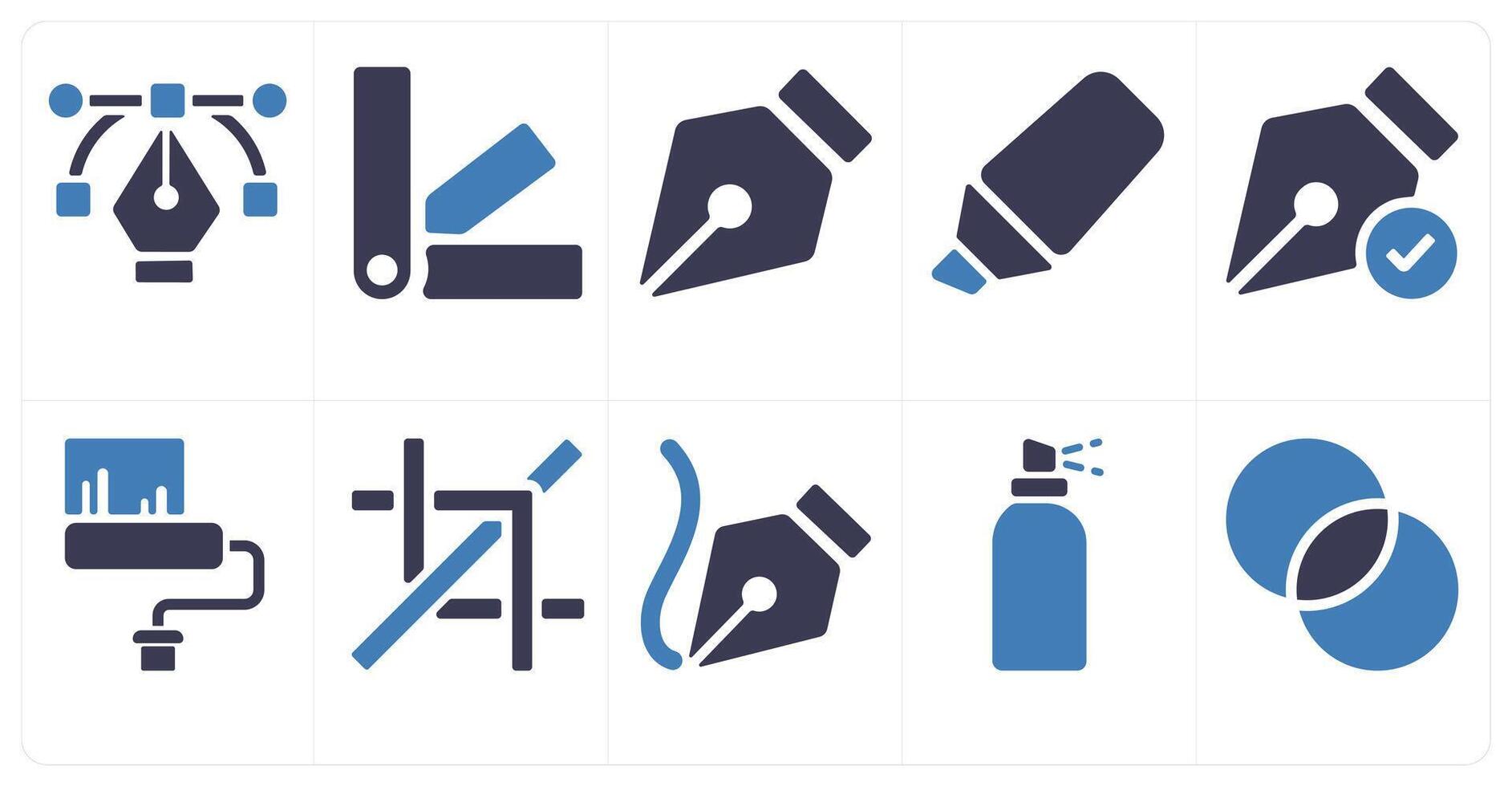 A set of 10 editing tools icons as Symmetrical Scale, symmetry vector