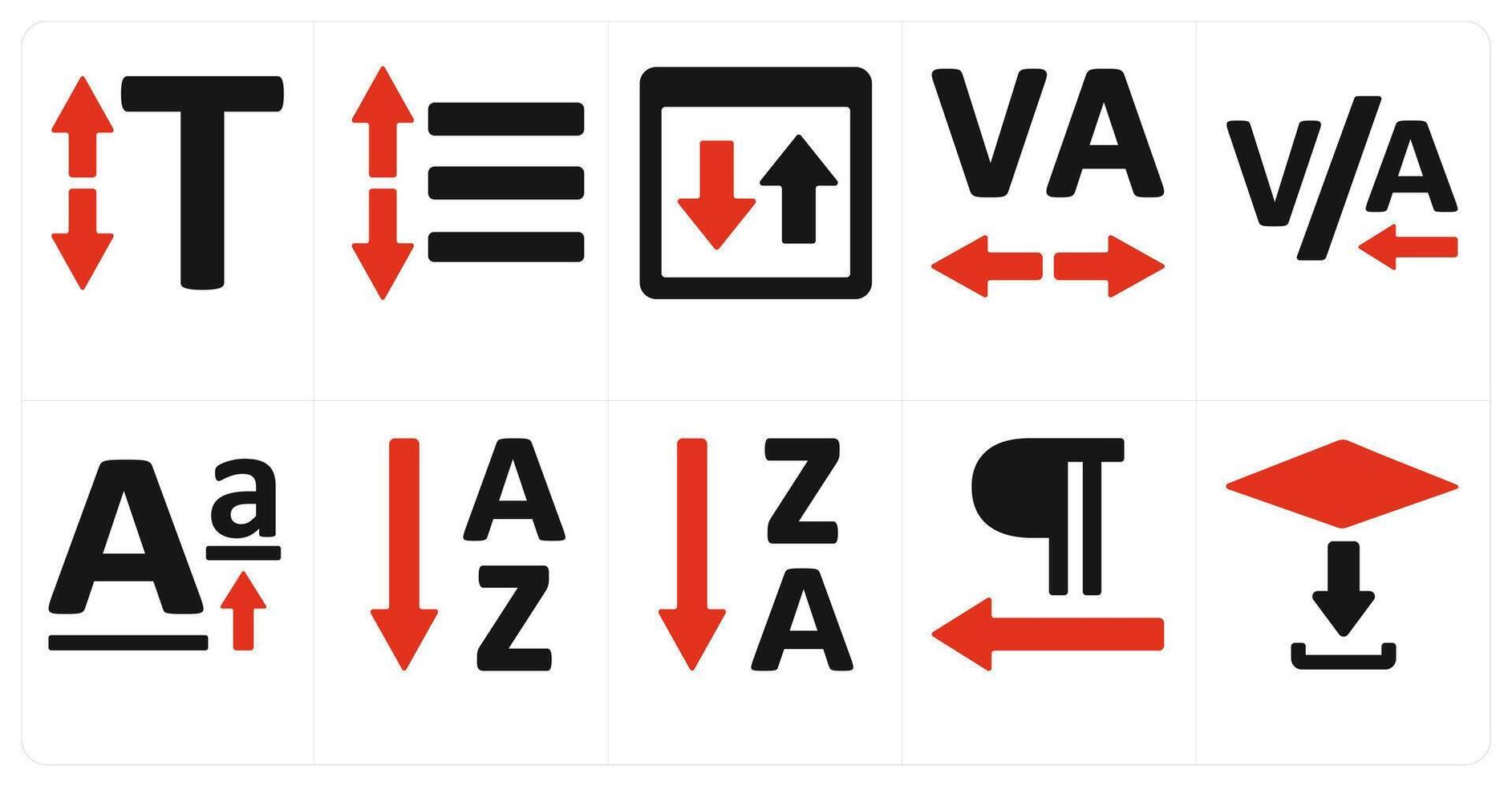 A set of 10 editingtools icons as Symmetrical Scale, symmetry vector