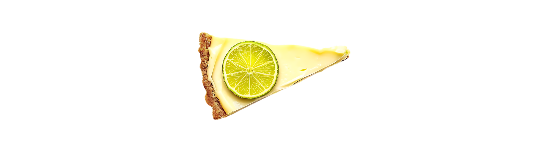 A Slice of Key Lime Pie with a Lime Wedge on Top - Photo png