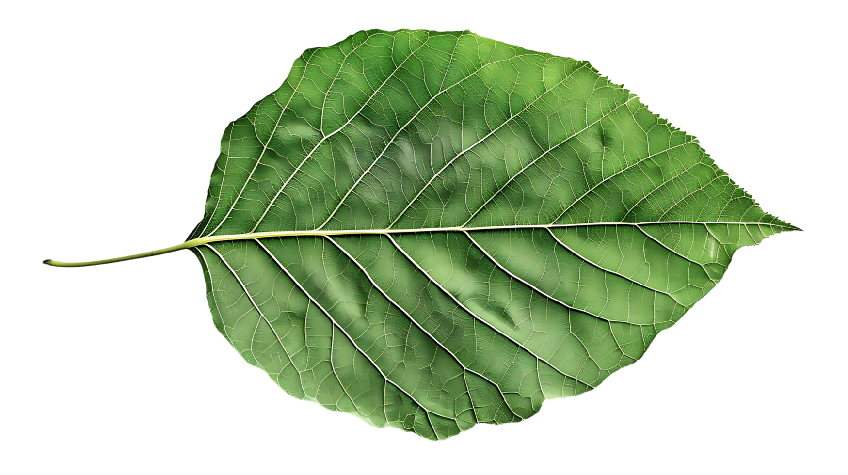 Green Leaf with Veins - Realistic Image png