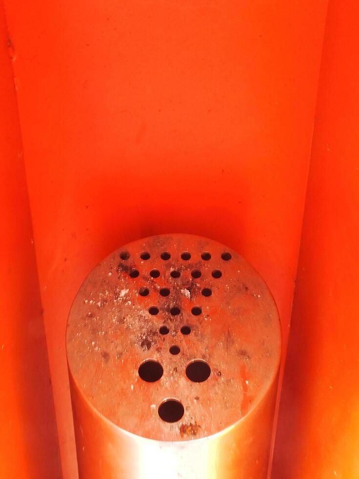 abstract background of yellow metal hole with copy space for text ads photo